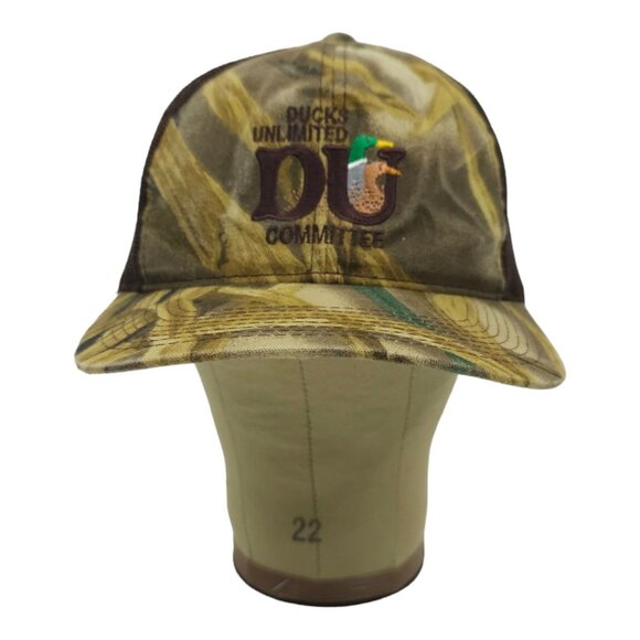 Ducks Unlimited Committee Mesh Snapback Cap Trucker Realtree Wetlands Camo Hat - Picture 9 of 13